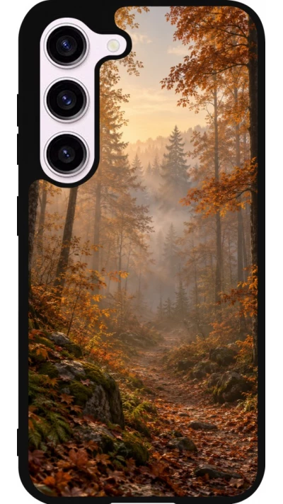 Coque Samsung Galaxy S23 - Silicone rigide noir Autumn 26 Autumn walk