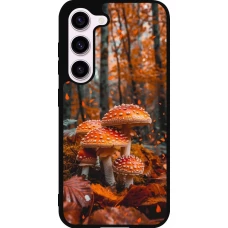 Samsung Galaxy S23 Case Hülle - Silikon schwarz Autumn 26 Mushrooms in the woods