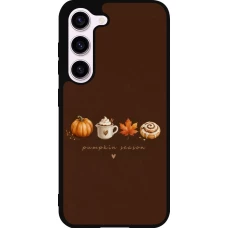 Samsung Galaxy S23 Case Hülle - Silikon schwarz Autumn 26 Pumpkin season