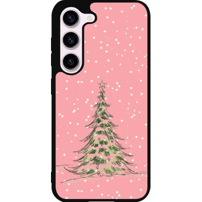 Coque Samsung Galaxy S23 - Silicone rigide noir Christmas 25 Pink Tree