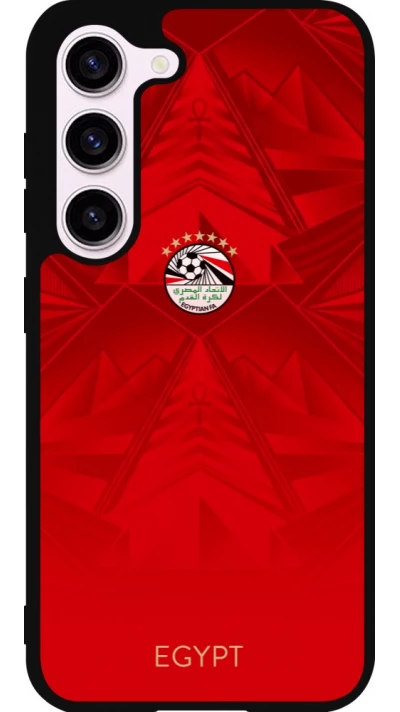Coque Samsung Galaxy S23 - Silicone rigide noir Maillot de football Égypte 2026 personnalisable