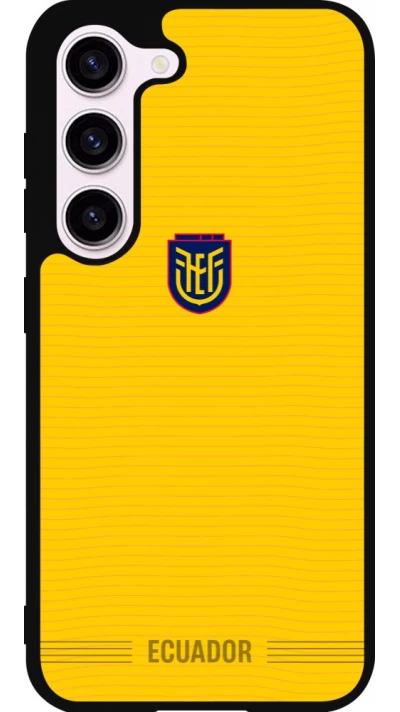 Coque Samsung Galaxy S23 - Silicone rigide noir Maillot de football Équateur 2026 personnalisable