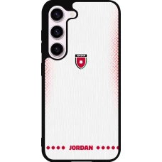 Coque Samsung Galaxy S23 - Silicone rigide noir Maillot de football Jordanie 2026 personnalisable