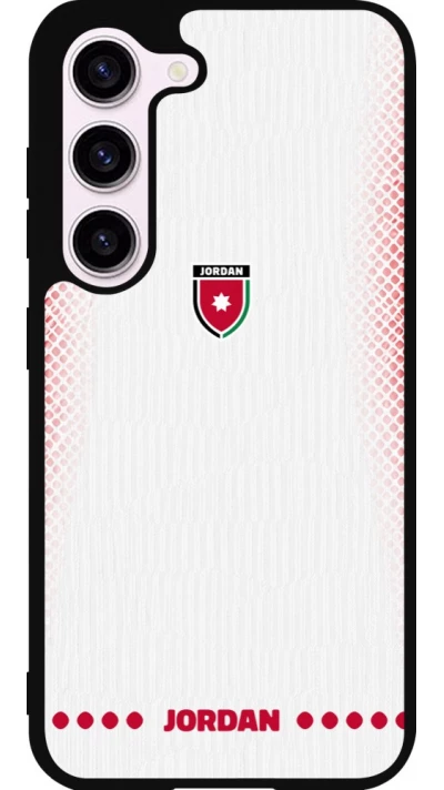 Coque Samsung Galaxy S23 - Silicone rigide noir Maillot de football Jordanie 2026 personnalisable