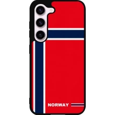 Coque Samsung Galaxy S23 - Silicone rigide noir Maillot de football Norvège 2026 personnalisable