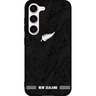 Coque Samsung Galaxy S23 - Silicone rigide noir Maillot de football Nouvelle-Zélande 2026 personnalisable