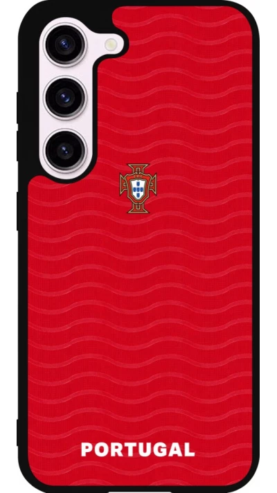 Samsung Galaxy S23 Case Hülle - Silikon schwarz Portugal 2026 personalisierbares Fussballtrikot
