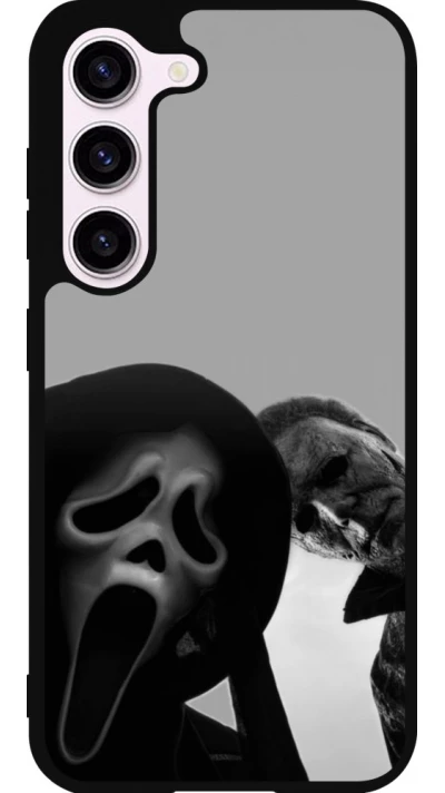 Coque Samsung Galaxy S23 - Silicone rigide noir Halloween 2026 Scream and Michael Myers