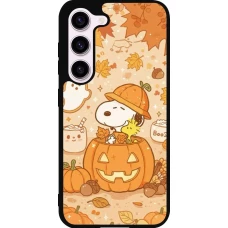 Coque Samsung Galaxy S23 - Silicone rigide noir Halloween 2026 Snoopy Halloween