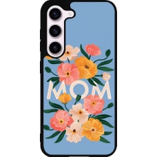 Coque Samsung Galaxy S23 - Silicone rigide noir Mom 2026 Flowers