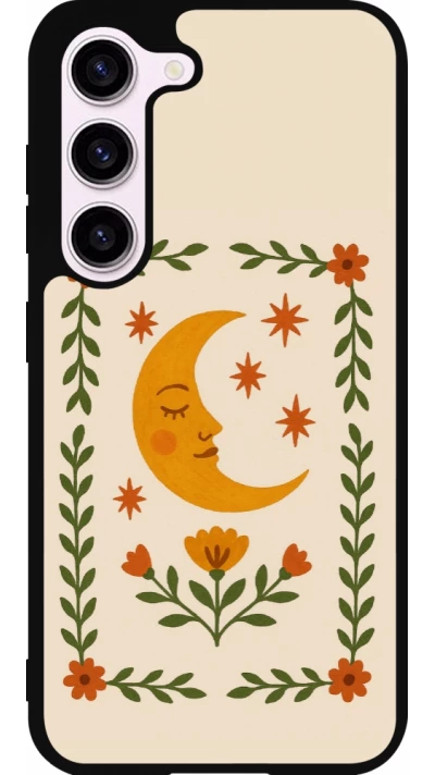 Coque Samsung Galaxy S23 - Silicone rigide noir Half moon stamp 2026