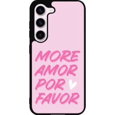 Samsung Galaxy S23 Case Hülle - Silikon schwarz More amor porfavor
