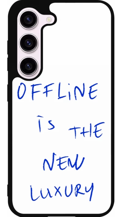 Coque Samsung Galaxy S23 - Silicone rigide noir Offline is the new luxury