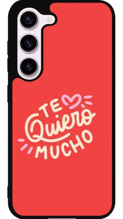 Samsung Galaxy S23 Case Hülle - Silikon schwarz Saint Valentines Day 26 Te quiero mucho