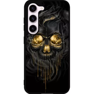 Coque Samsung Galaxy S23 - Silicone rigide noir Skull 02