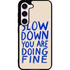 Coque Samsung Galaxy S23 - Silicone rigide noir Slow down 2026