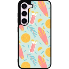 Coque Samsung Galaxy S23 - Silicone rigide noir Summer 2025 Pattern citron
