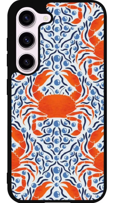 Coque Samsung Galaxy S23 - Silicone rigide noir Crabs and pearls Summer 2026