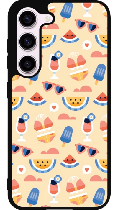 Coque Samsung Galaxy S23 - Silicone rigide noir Pattern Summer 2026