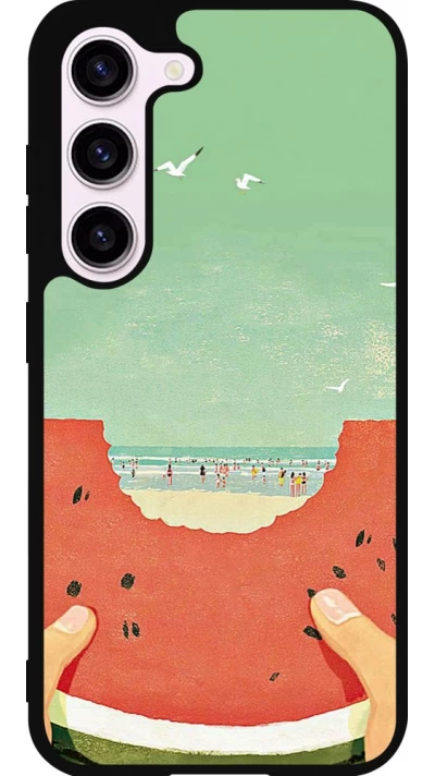 Coque Samsung Galaxy S23 - Silicone rigide noir Views through a watermelon Summer 2026