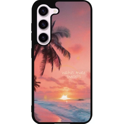 Coque Samsung Galaxy S23 - Silicone rigide noir Watch more sunsets Summer 2026