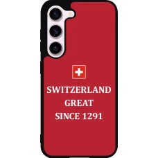 Coque Samsung Galaxy S23 - Silicone rigide noir Switzerland Great Since 1291