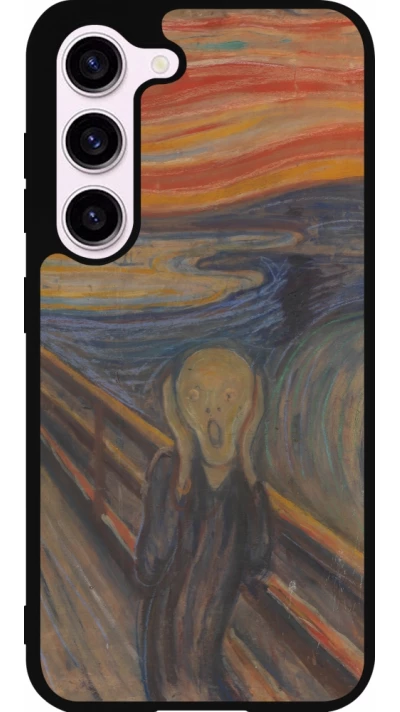 Coque Samsung Galaxy S23 - Silicone rigide noir Tableau art - Le Cri - Edvard Munch
