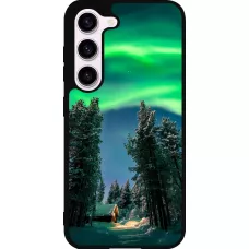 Samsung Galaxy S23 Case Hülle - Silikon schwarz Winter 22 Northern Lights
