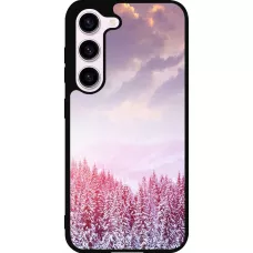 Samsung Galaxy S23 Case Hülle - Silikon schwarz Winter 22 Pink Forest