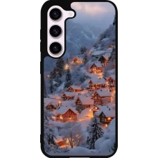 Samsung Galaxy S23 Case Hülle - Silikon schwarz Winter 25 Winter snowy village