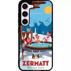 Samsung Galaxy S23 Case Hülle - Silikon schwarz Zermatt Mountain Jacuzzi