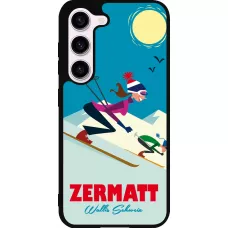 Samsung Galaxy S23 Case Hülle - Silikon schwarz Zermatt Ski Downhill
