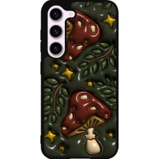 Samsung Galaxy S23 FE Case Hülle - Silikon schwarz Autumn 26 3D mushrooms
