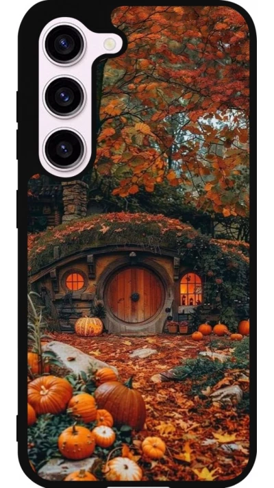 Coque Samsung Galaxy S23 FE - Silicone rigide noir Autumn 26 Hobbit house