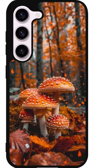 Coque Samsung Galaxy S23 FE - Silicone rigide noir Autumn 26 Mushrooms in the woods