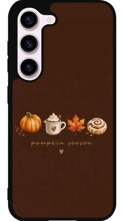 Coque Samsung Galaxy S23 FE - Silicone rigide noir Autumn 26 Pumpkin season