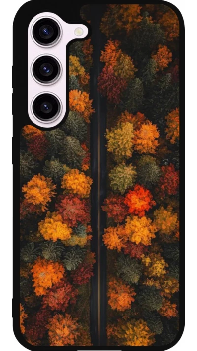 Coque Samsung Galaxy S23 FE - Silicone rigide noir Autumn 26 Road in autumn