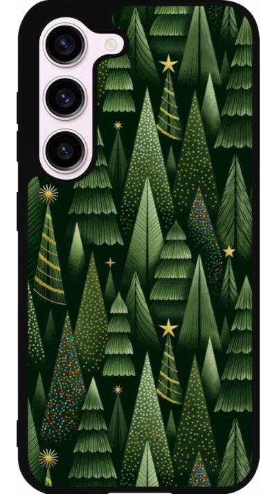 Coque Samsung Galaxy S23 FE - Silicone rigide noir Christmas 25 Pattern Xmas Tree