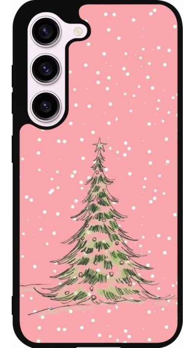 Coque Samsung Galaxy S23 FE - Silicone rigide noir Christmas 25 Pink Tree