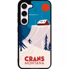 Coque Samsung Galaxy S23 FE - Silicone rigide noir Crans-Montana Cabane
