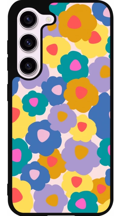 Coque Samsung Galaxy S23 FE - Silicone rigide noir Easter 2024 flower power