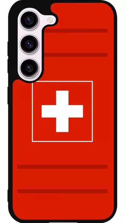Coque Samsung Galaxy S23 FE - Silicone rigide noir Euro 2020 Switzerland