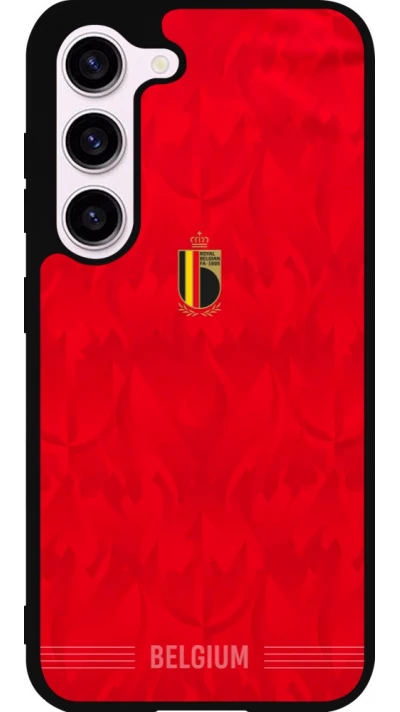 Coque Samsung Galaxy S23 FE - Silicone rigide noir Maillot de football Belgique 2026 personnalisable