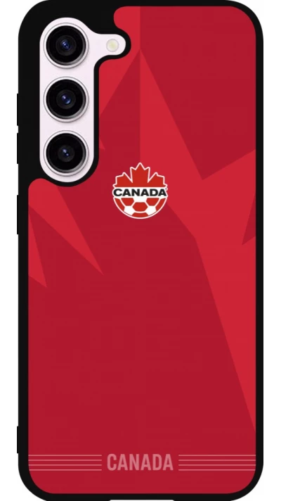 Coque Samsung Galaxy S23 FE - Silicone rigide noir Maillot de football Canada 2026 personnalisable