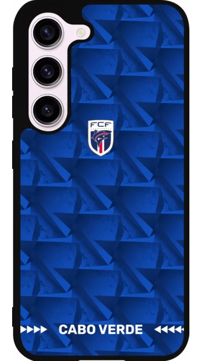 Coque Samsung Galaxy S23 FE - Silicone rigide noir Maillot de football Cap-Vert 2026 personnalisable