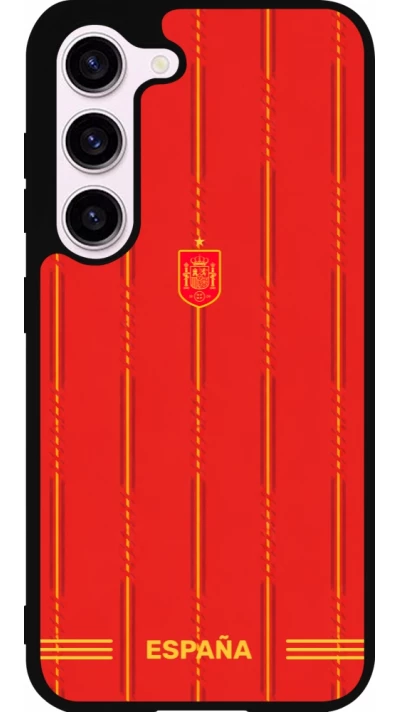 Coque Samsung Galaxy S23 FE - Silicone rigide noir Maillot de football Espagne 2026 personnalisable