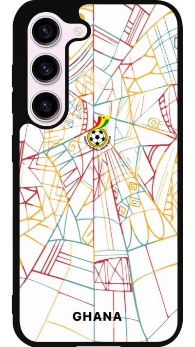 Coque Samsung Galaxy S23 FE - Silicone rigide noir Maillot de football Ghana 2026 personnalisable