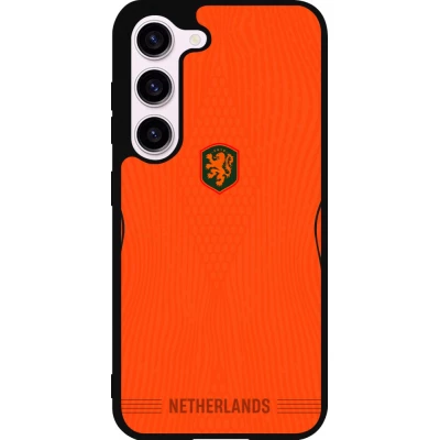 Coque Samsung Galaxy S23 FE - Silicone rigide noir Maillot de football Pays-Bas 2026 personnalisable
