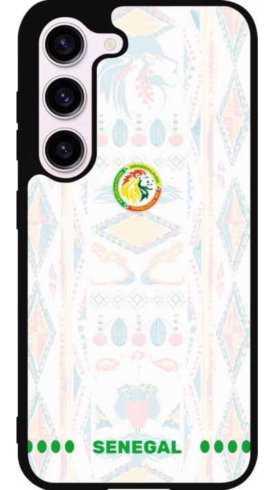 Coque Samsung Galaxy S23 FE - Silicone rigide noir Maillot de football Sénégal 2026 personnalisable