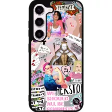 Coque Samsung Galaxy S23 FE - Silicone rigide noir Girl Power Collage